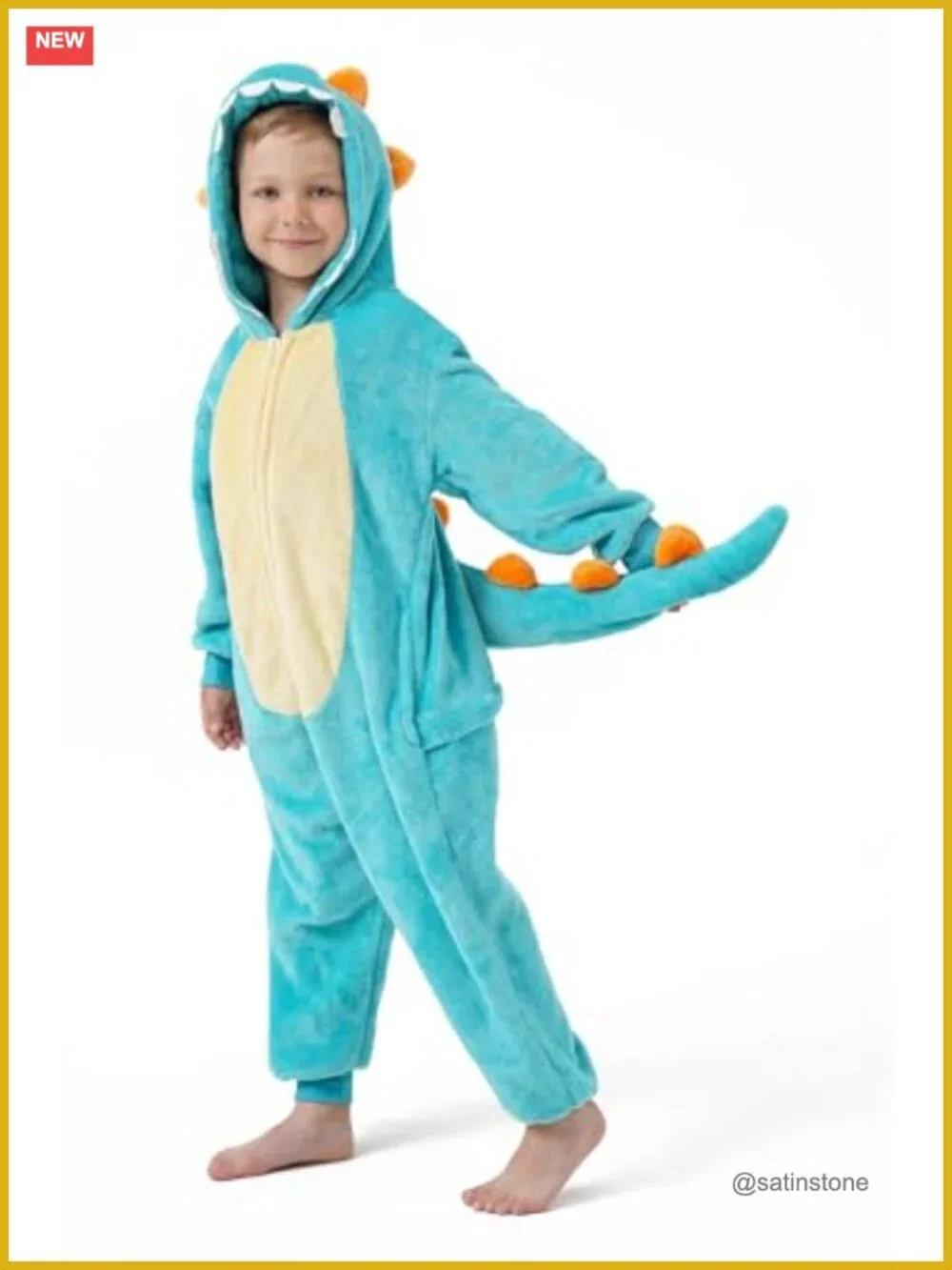 Kids Animal Onesie Halloween Costume Cosplay Pajamas Flannel 3-14Y